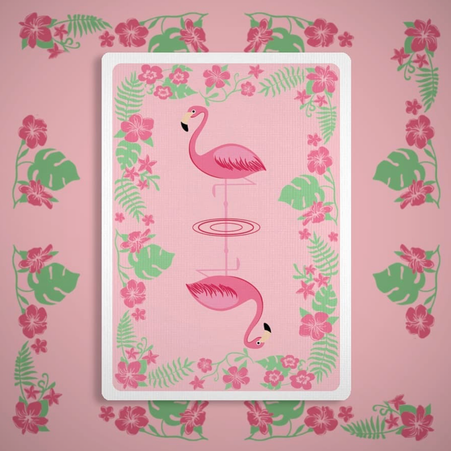 Wild Flamingo Playing Cards Playing Cards by RarePlayingCards.com