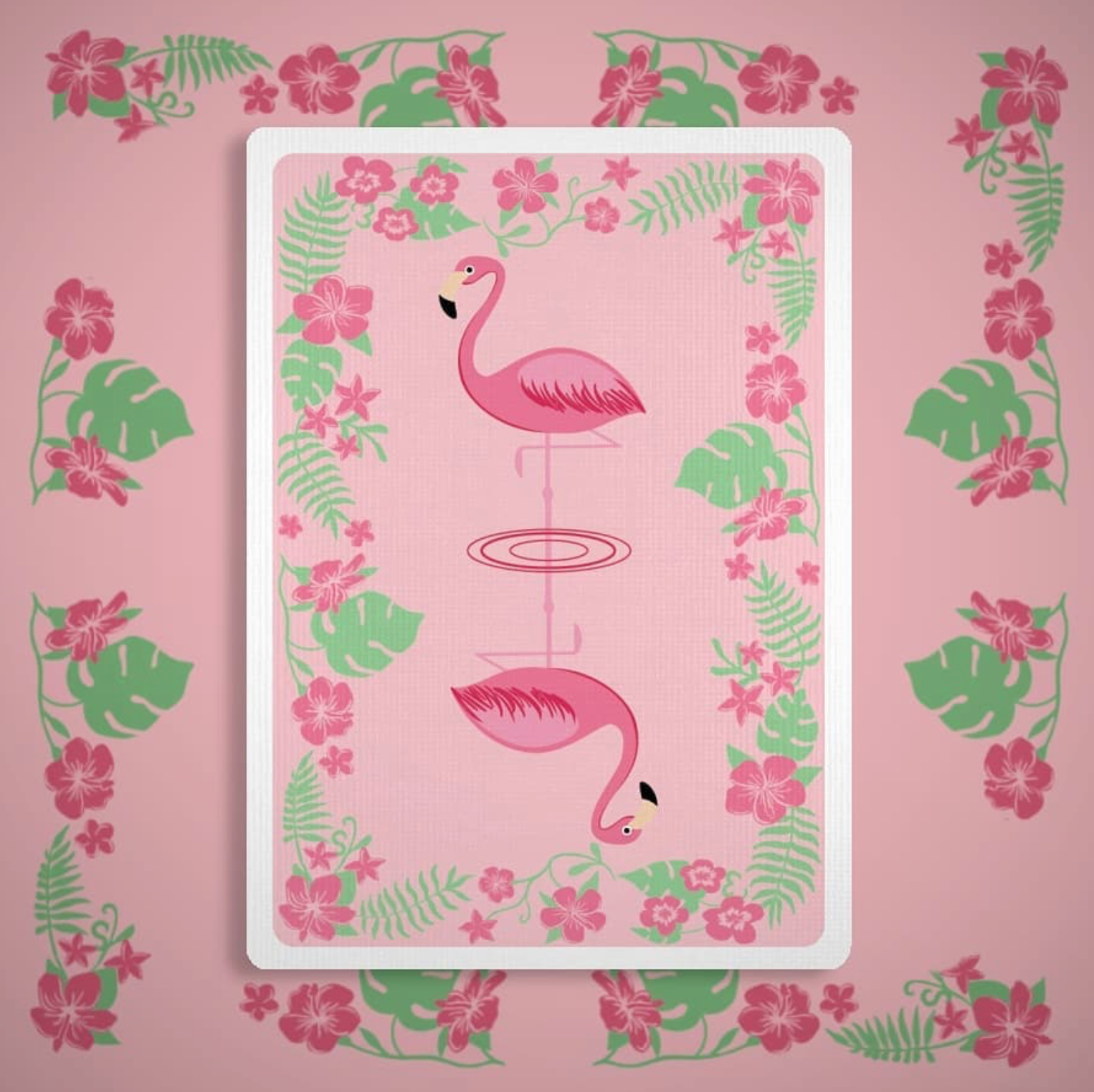 Wild Flamingo Playing Cards Playing Cards by RarePlayingCards.com