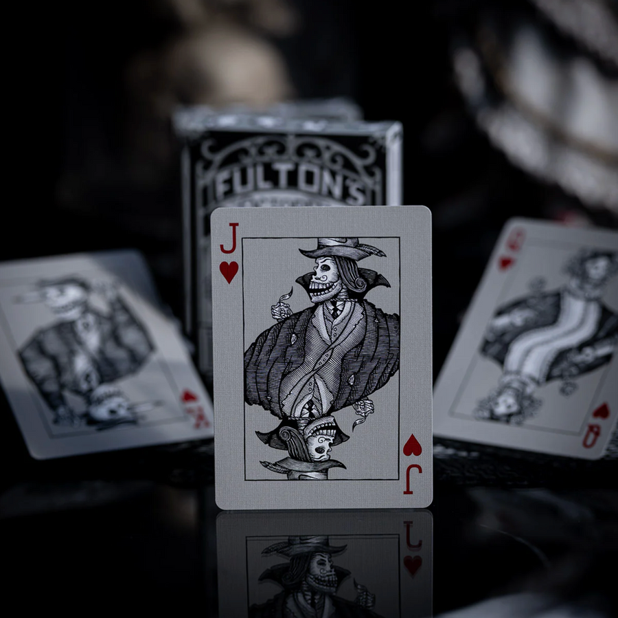 FULTONS OCTOBER TOMBSTONE GREY PLAYING CARDS