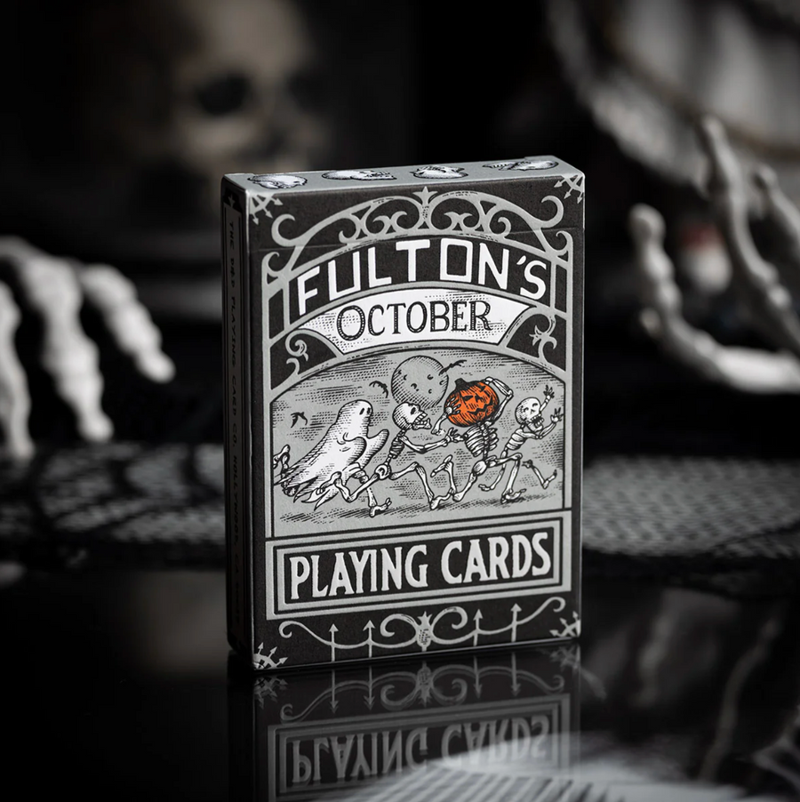FULTONS OCTOBER TOMBSTONE GREY PLAYING CARDS