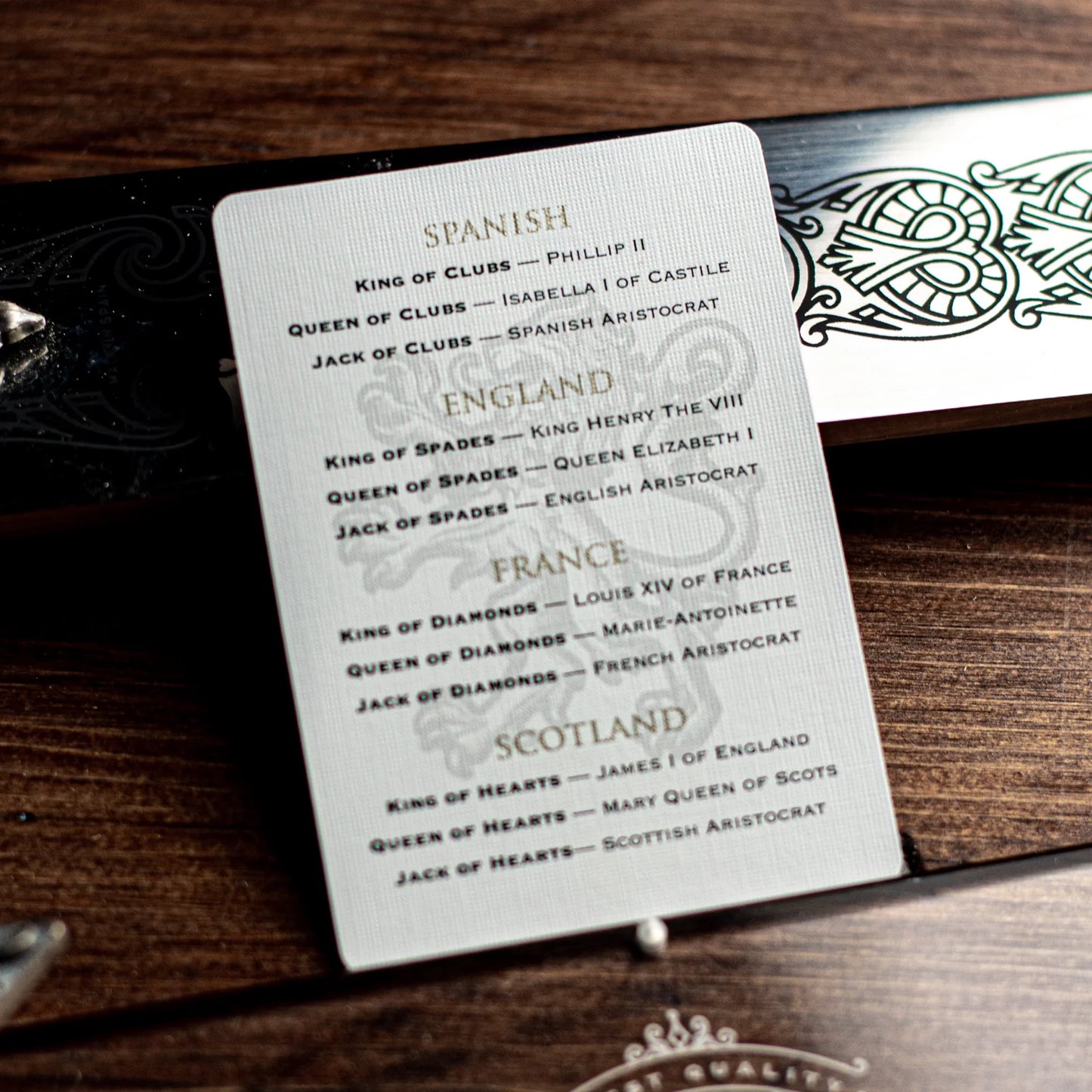 Sovereign Playing Cards Exquisite White Playing Cards by Black Ink Branded