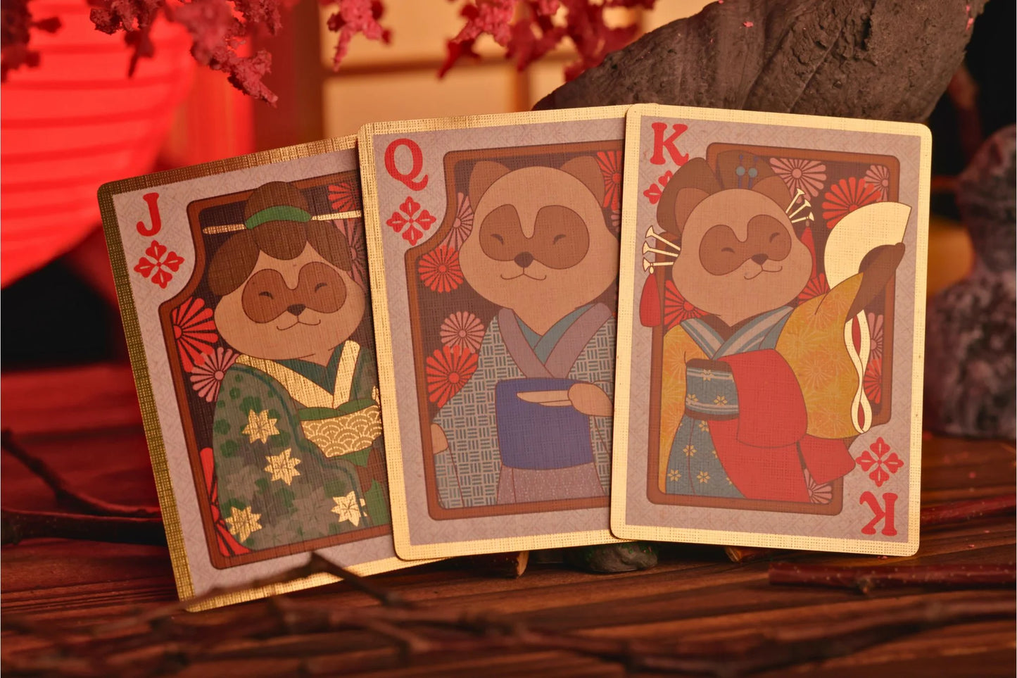Tanuki Yukaku Playing Cards - Gilded Yukaku Tales