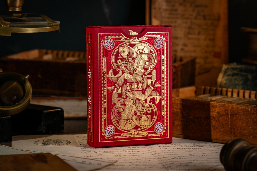 Beetle Backs Playing Cards - Crimson Edition