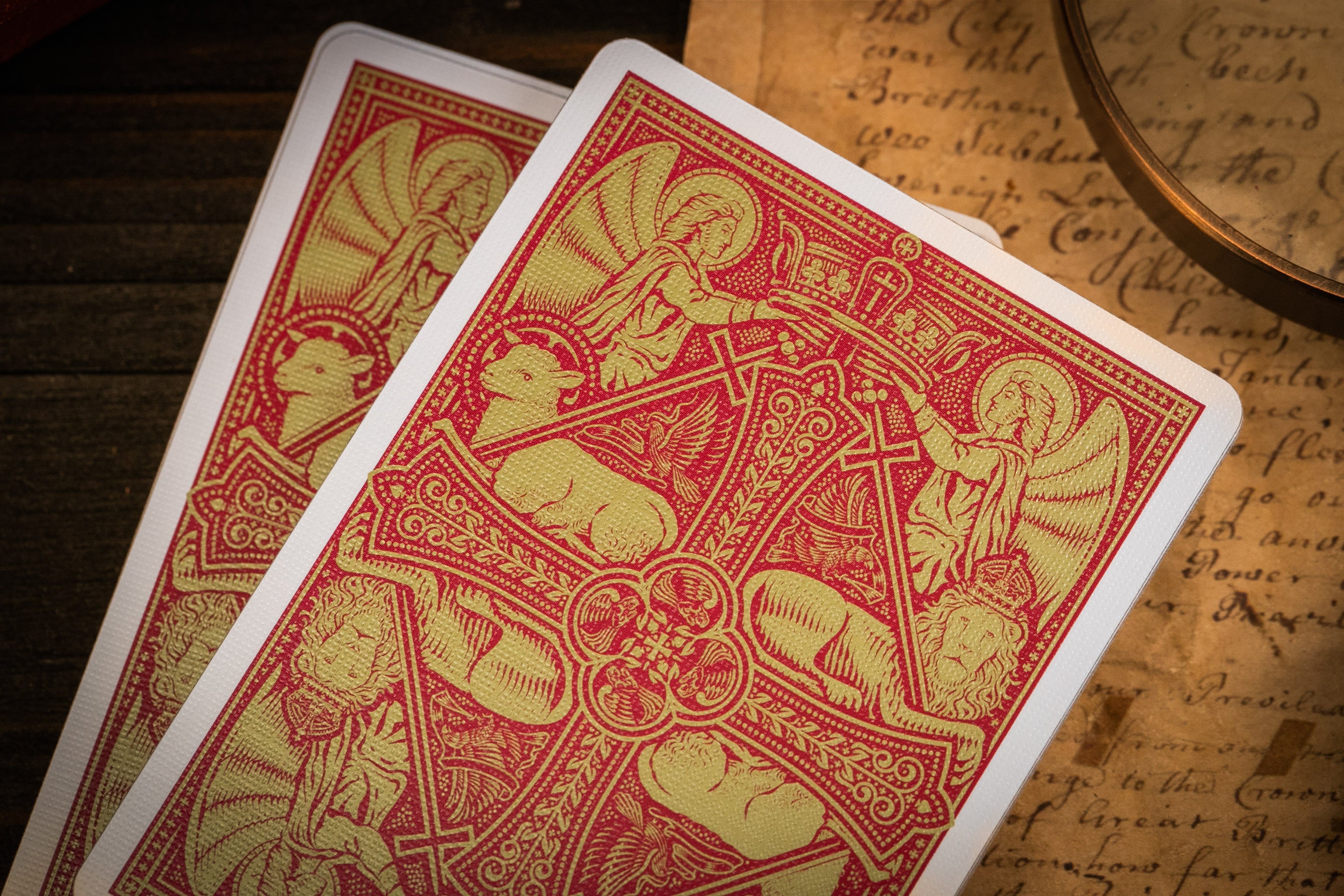 The Cross Playing Cards - Maroon Martyrs Edition – Rare Playing Cards