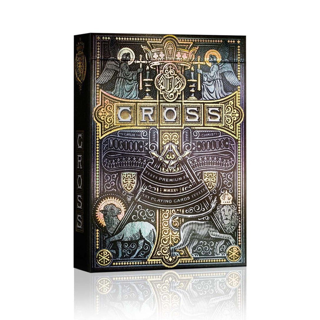 The Cross Playing Cards - Golden Grace Foiled Edition Playing Cards by Riffle Shuffle Playing Card Company