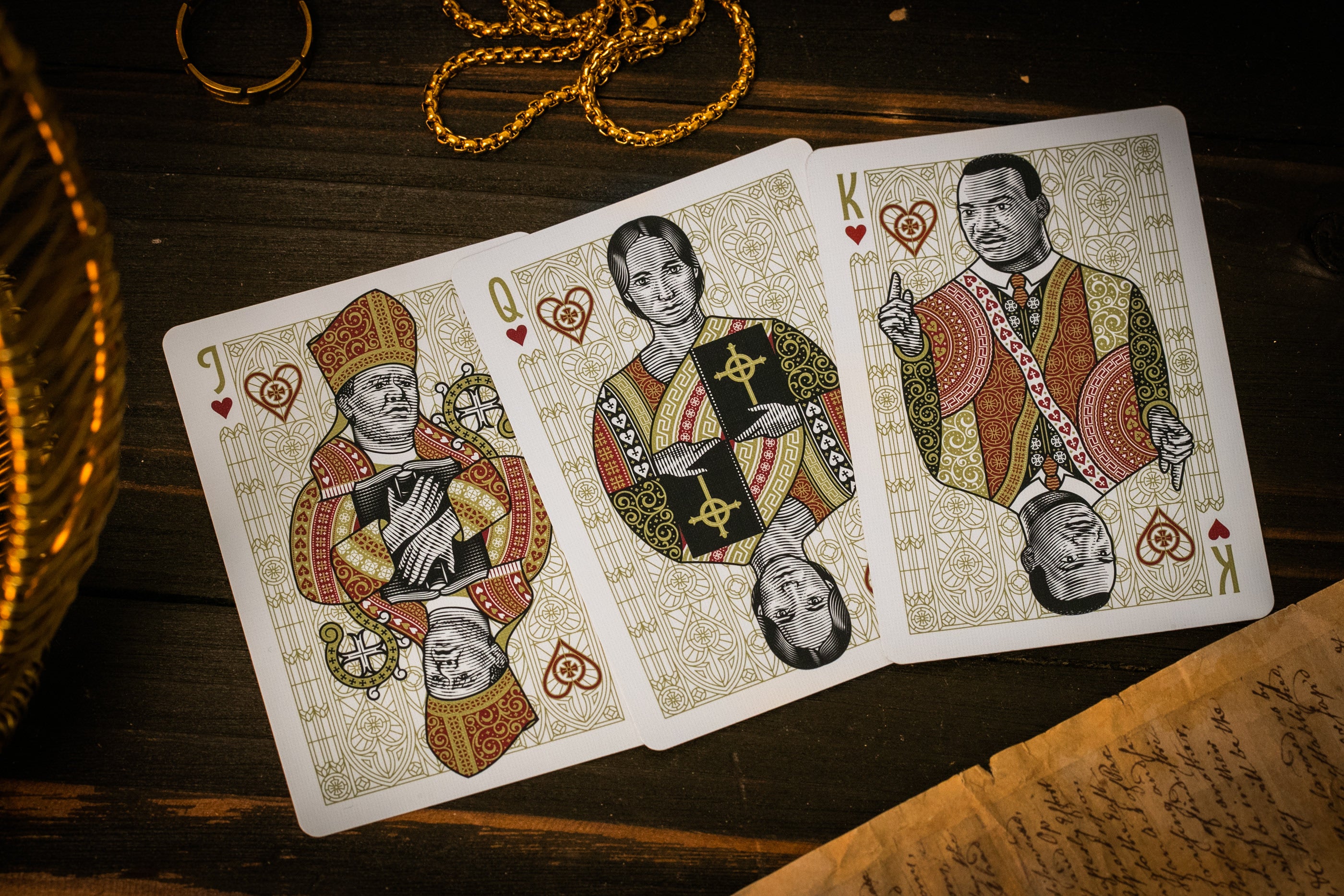The Cross Playing Cards - Maroon Martyrs Edition – Rare Playing Cards