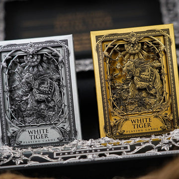 White Tiger Black Gold Box Set Playing Cards by Ark Playing Cards