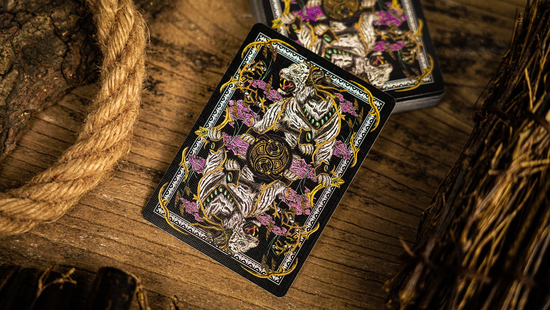 White Tiger Playing Cards Playing Cards by Ark Playing Cards