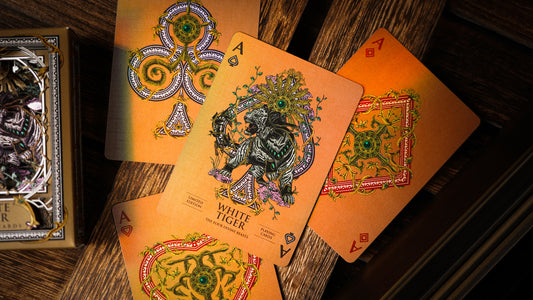 White Tiger Luxury Frame Edition by Ark Playing Cards Playing Cards by Ark Playing Cards