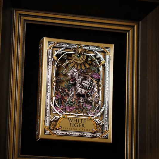 White Tiger Luxury Frame Edition by Ark Playing Cards Playing Cards by Ark Playing Cards