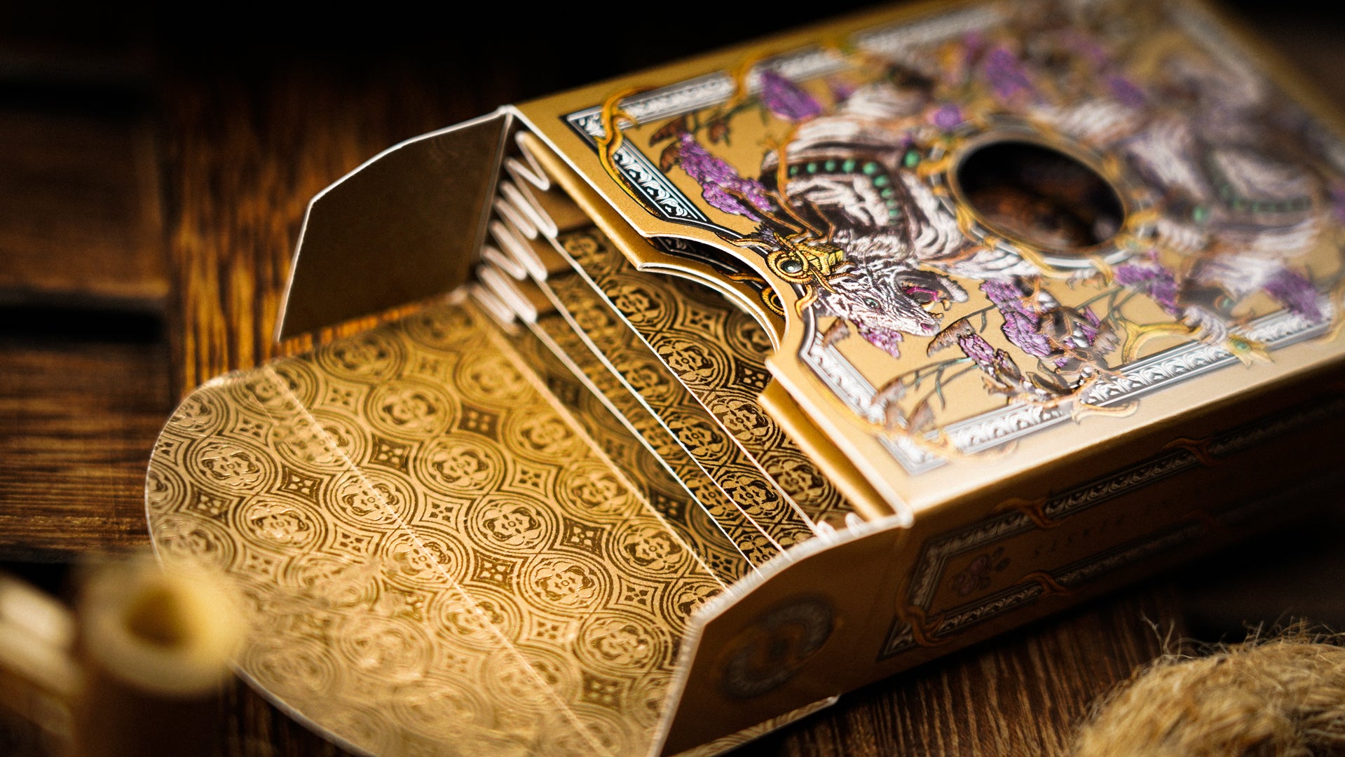 White Tiger Luxury Frame Edition by Ark Playing Cards Playing Cards by Ark Playing Cards