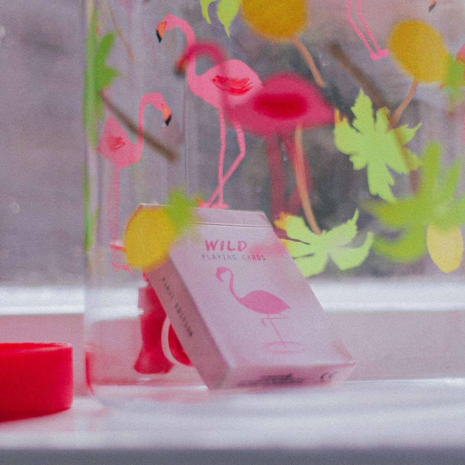 Wild Flamingo Playing Cards Playing Cards by RarePlayingCards.com