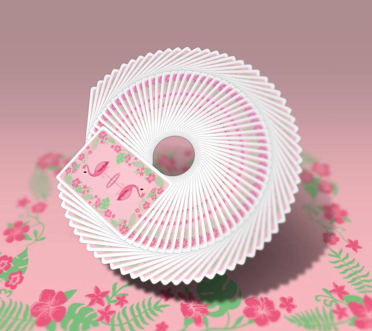 Wild Flamingo Playing Cards Playing Cards by RarePlayingCards.com