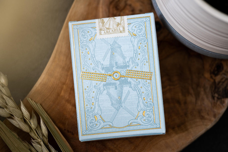 Windmill Back Azure Blue Playing Cards Playing Cards by Arcadia Playing Cards