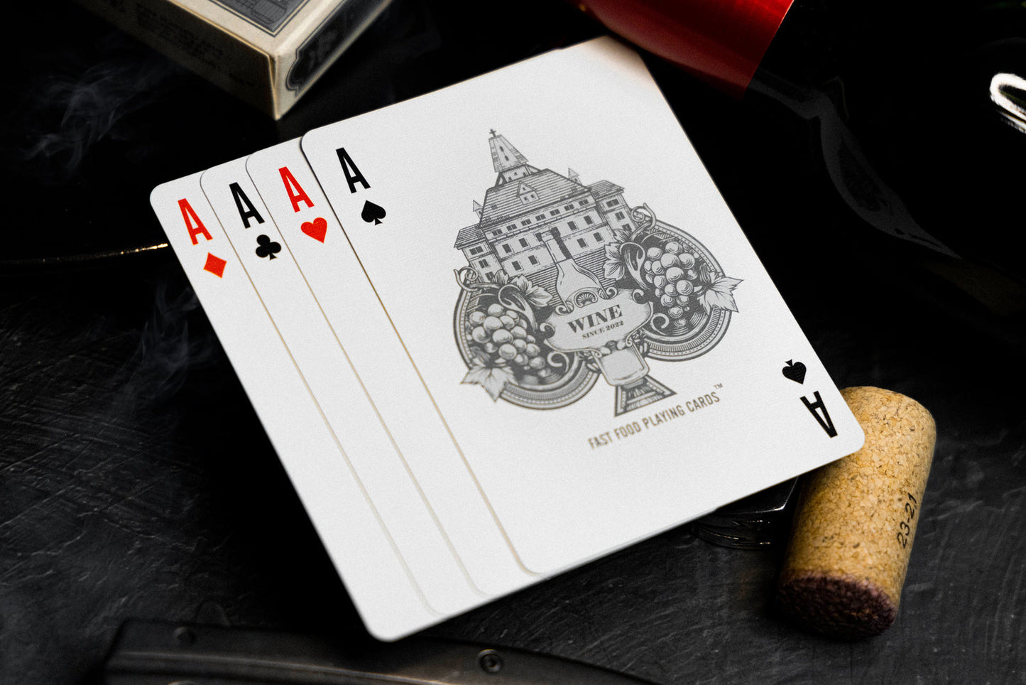 Wine Playing Cards Playing Cards by Fast Food Playing Card Company