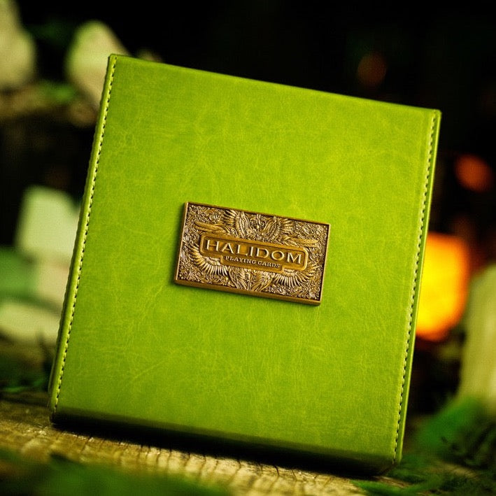 Halidom Green Leather Playing Cards Playing Cards by Ark Playing Cards