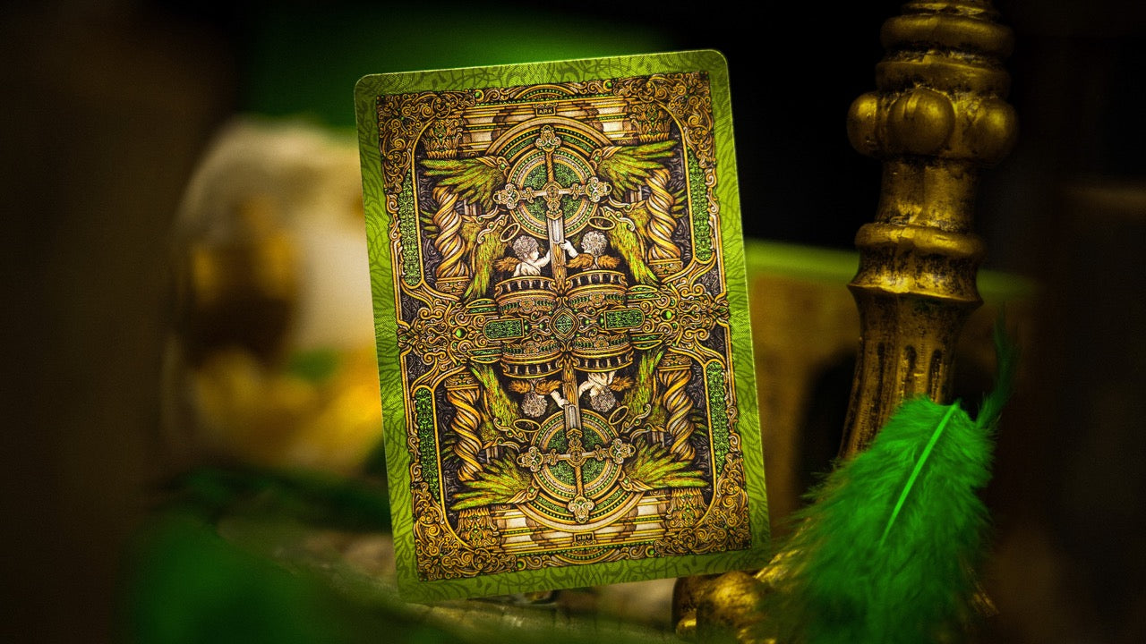 Halidom Green Leather Playing Cards Playing Cards by Ark Playing Cards