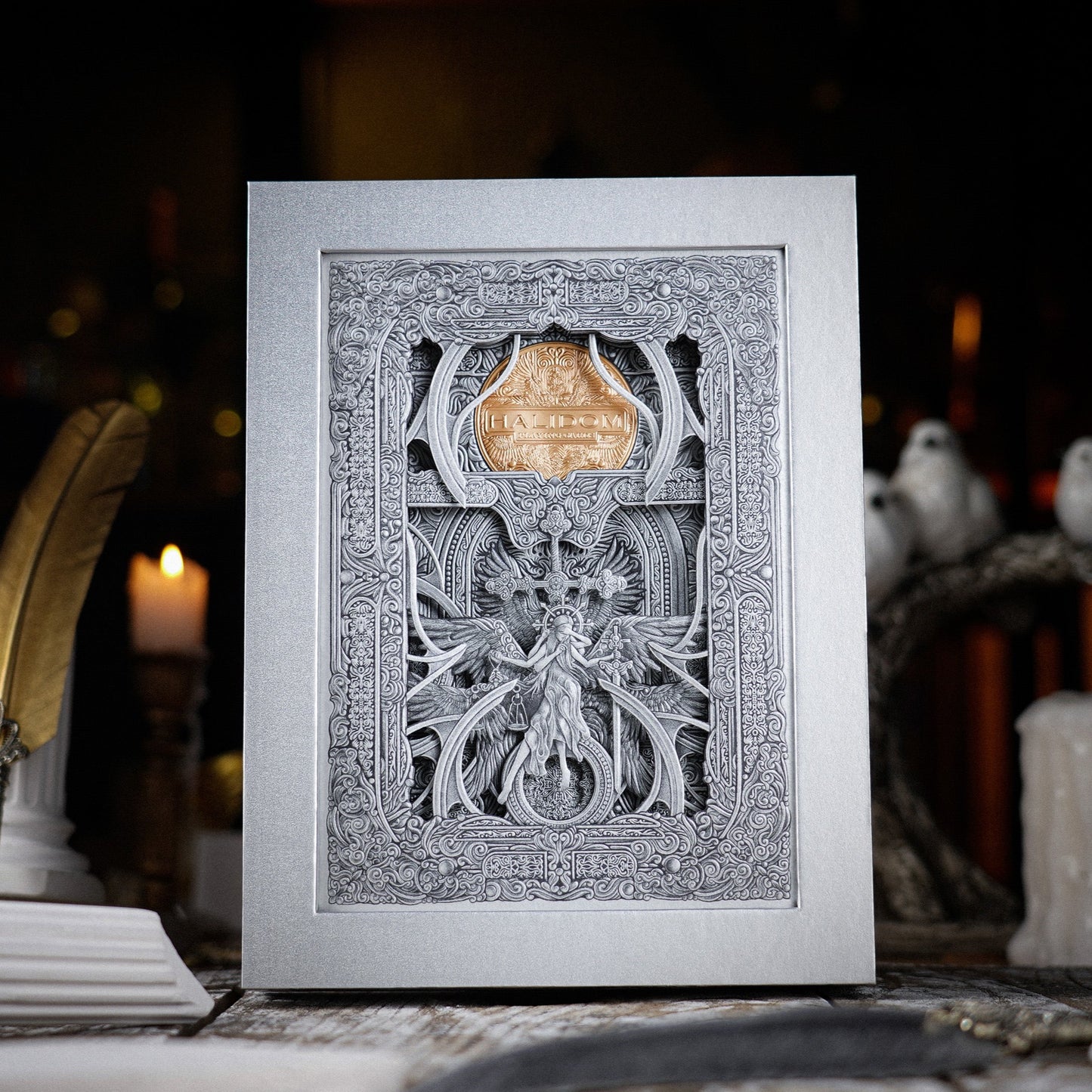 Halidom Silver Sacred Playing Cards Playing Cards by Ark Playing Cards