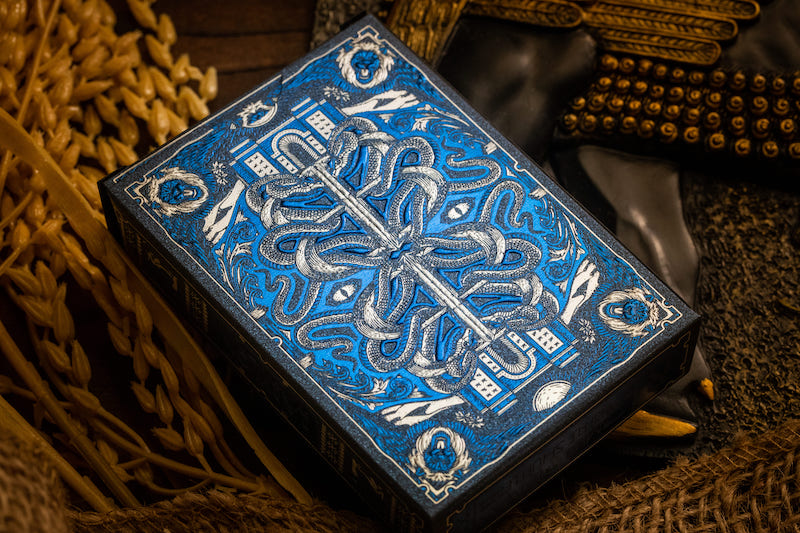 Babylon - Cerulean Blue Edition Playing Cards by Riffle Shuffle Playing Card Company