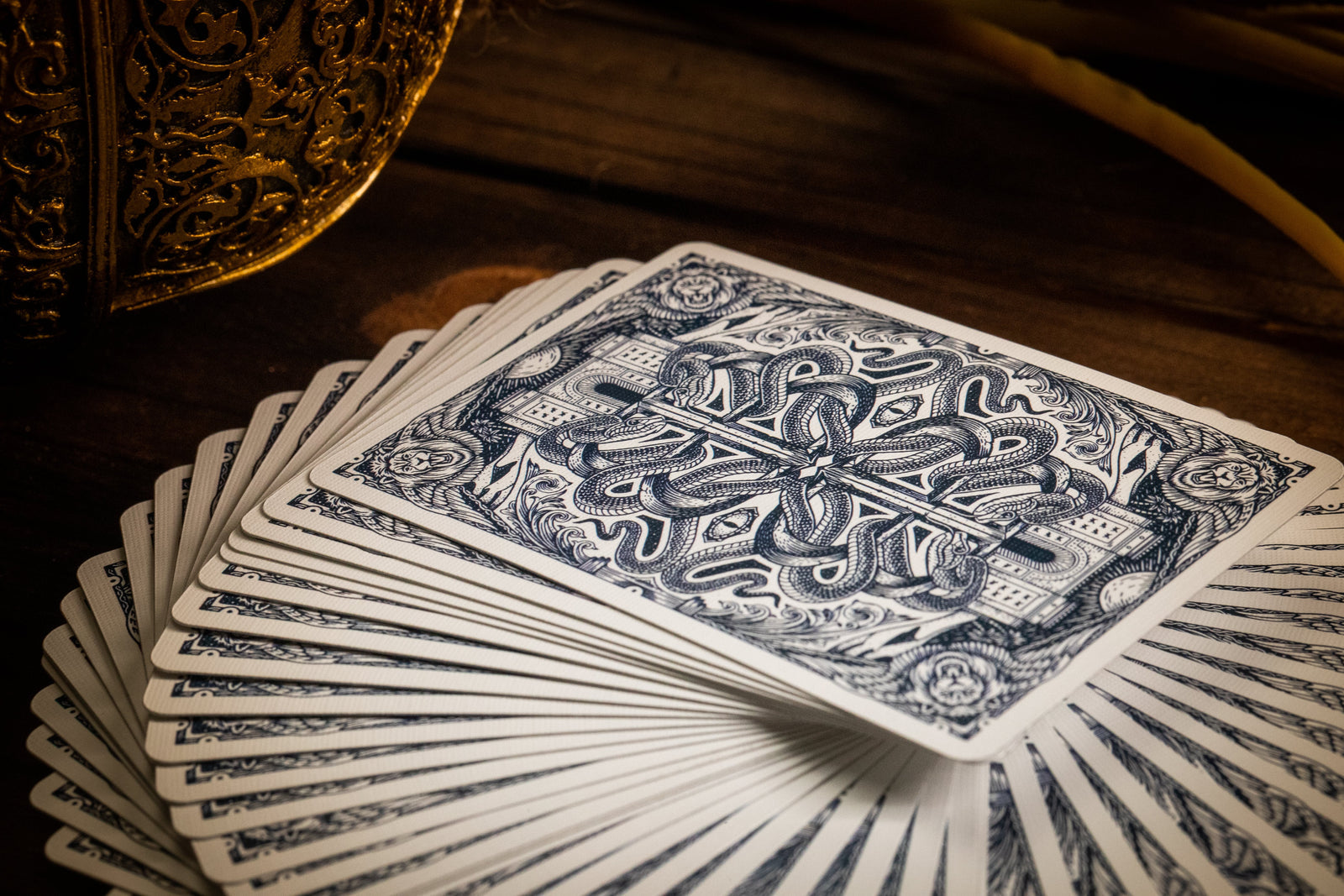 Babylon - Cerulean Blue Edition Playing Cards by Riffle Shuffle Playing Card Company