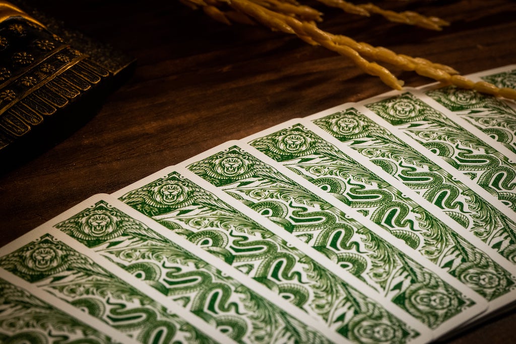 Forest Green Babylon Playing Cards Playing Cards by Riffle Shuffle Playing Card Company