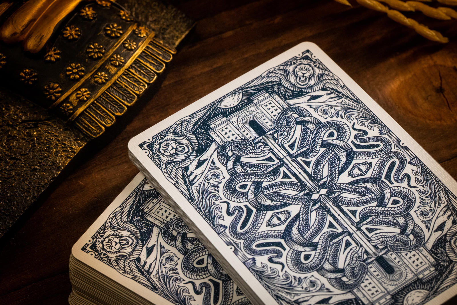 Babylon - Cerulean Blue Edition Playing Cards by Riffle Shuffle Playing Card Company
