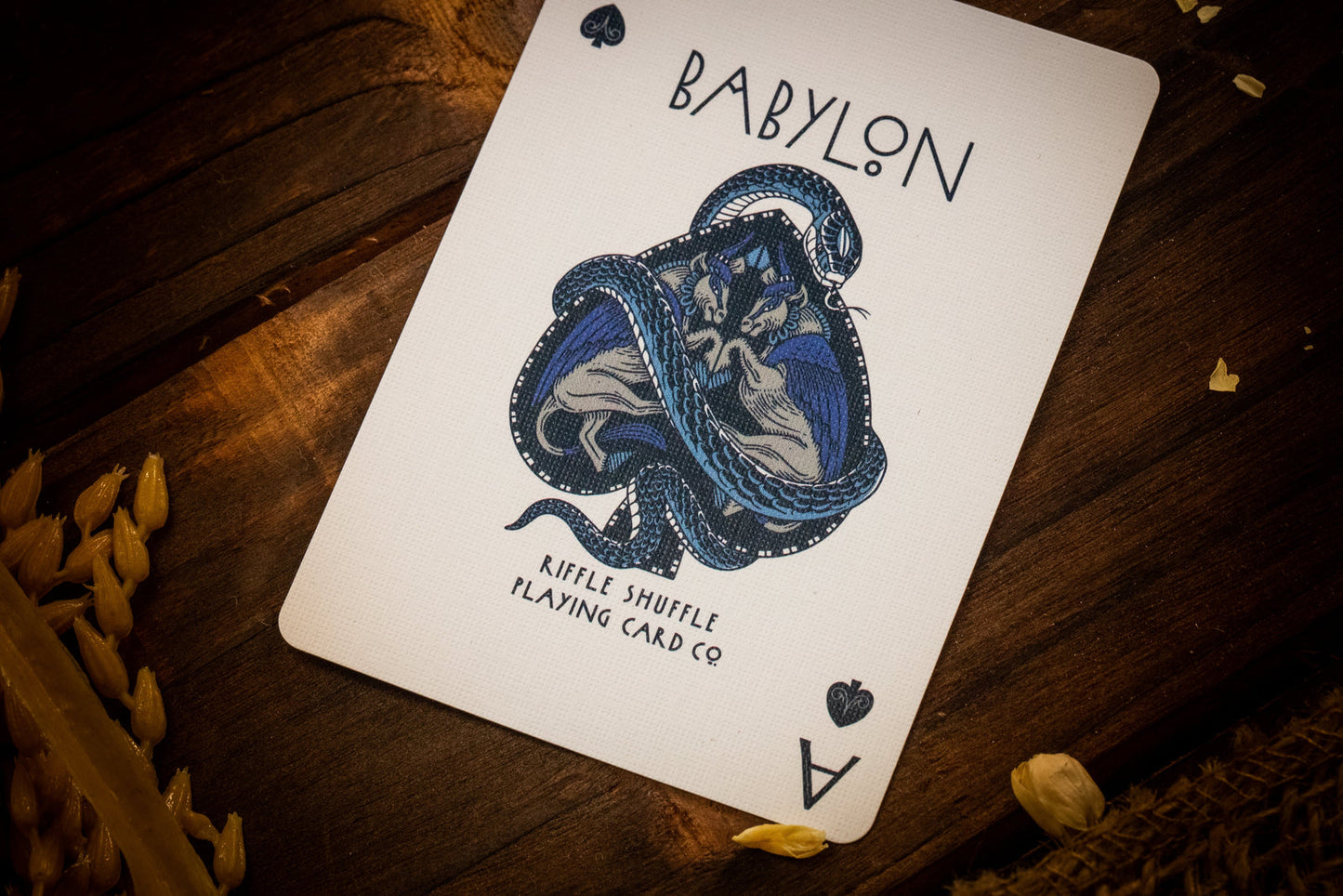 Babylon - Cerulean Blue Edition Playing Cards by Riffle Shuffle Playing Card Company