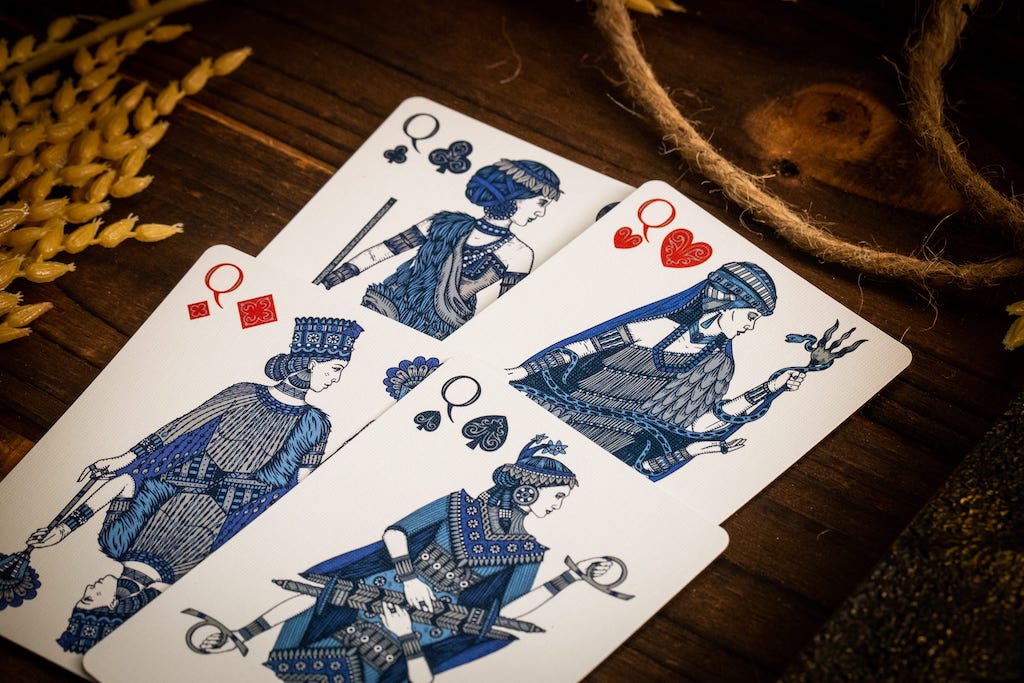 Babylon - Cerulean Blue Edition Playing Cards by Riffle Shuffle Playing Card Company