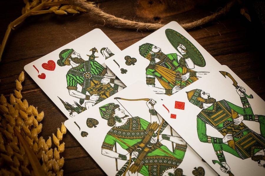 Forest Green Babylon Playing Cards Playing Cards by Riffle Shuffle Playing Card Company