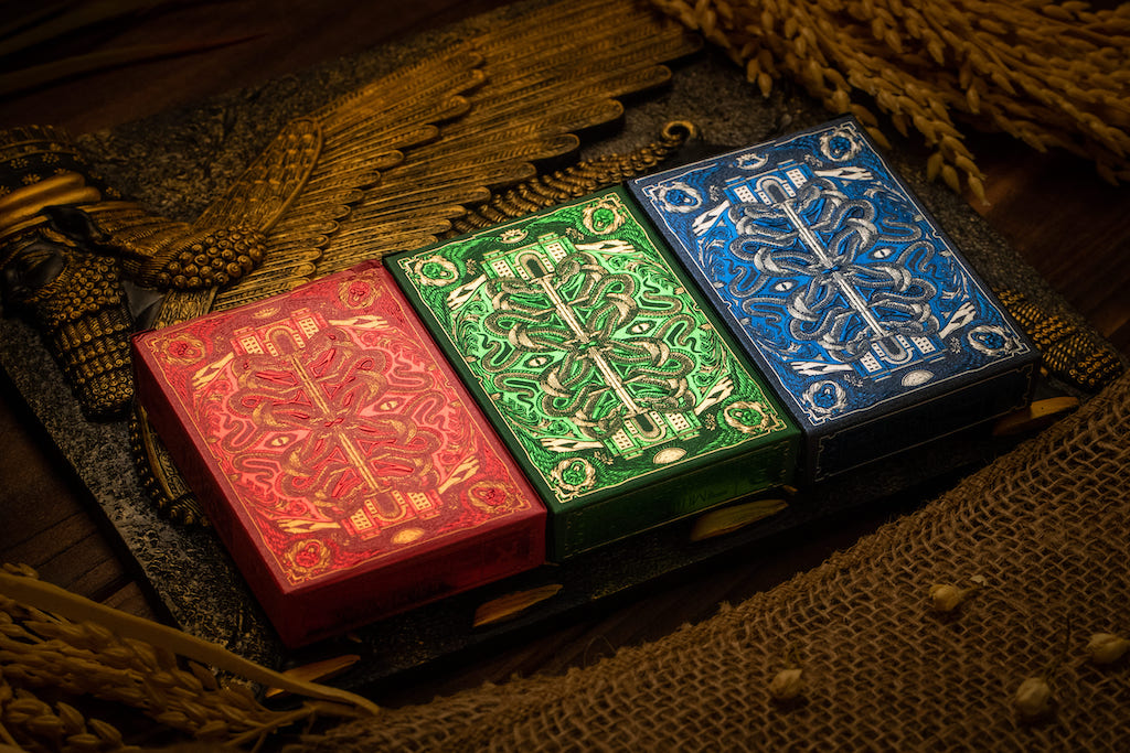 Babylon - Cerulean Blue Edition Playing Cards by Riffle Shuffle Playing Card Company