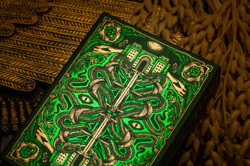 Forest Green Babylon Playing Cards Playing Cards by Riffle Shuffle Playing Card Company
