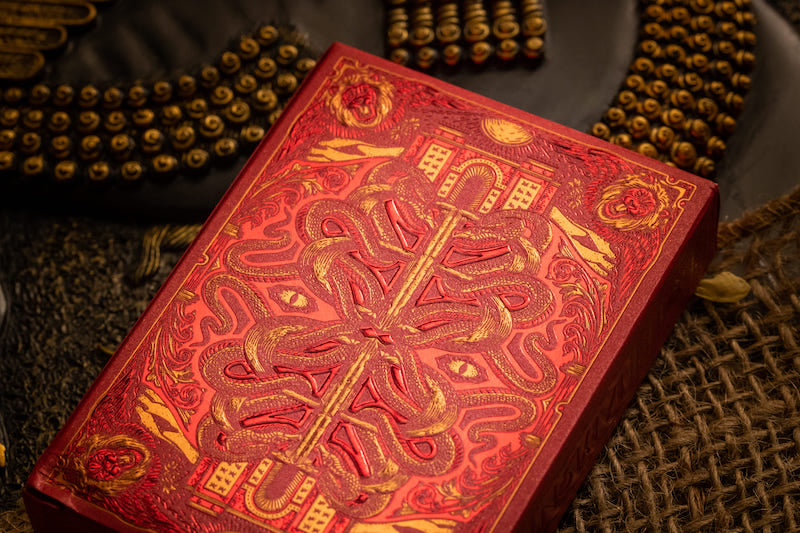 Babylon Playing Cards - Ruby Red Playing Cards by Riffle Shuffle Playing Card Company