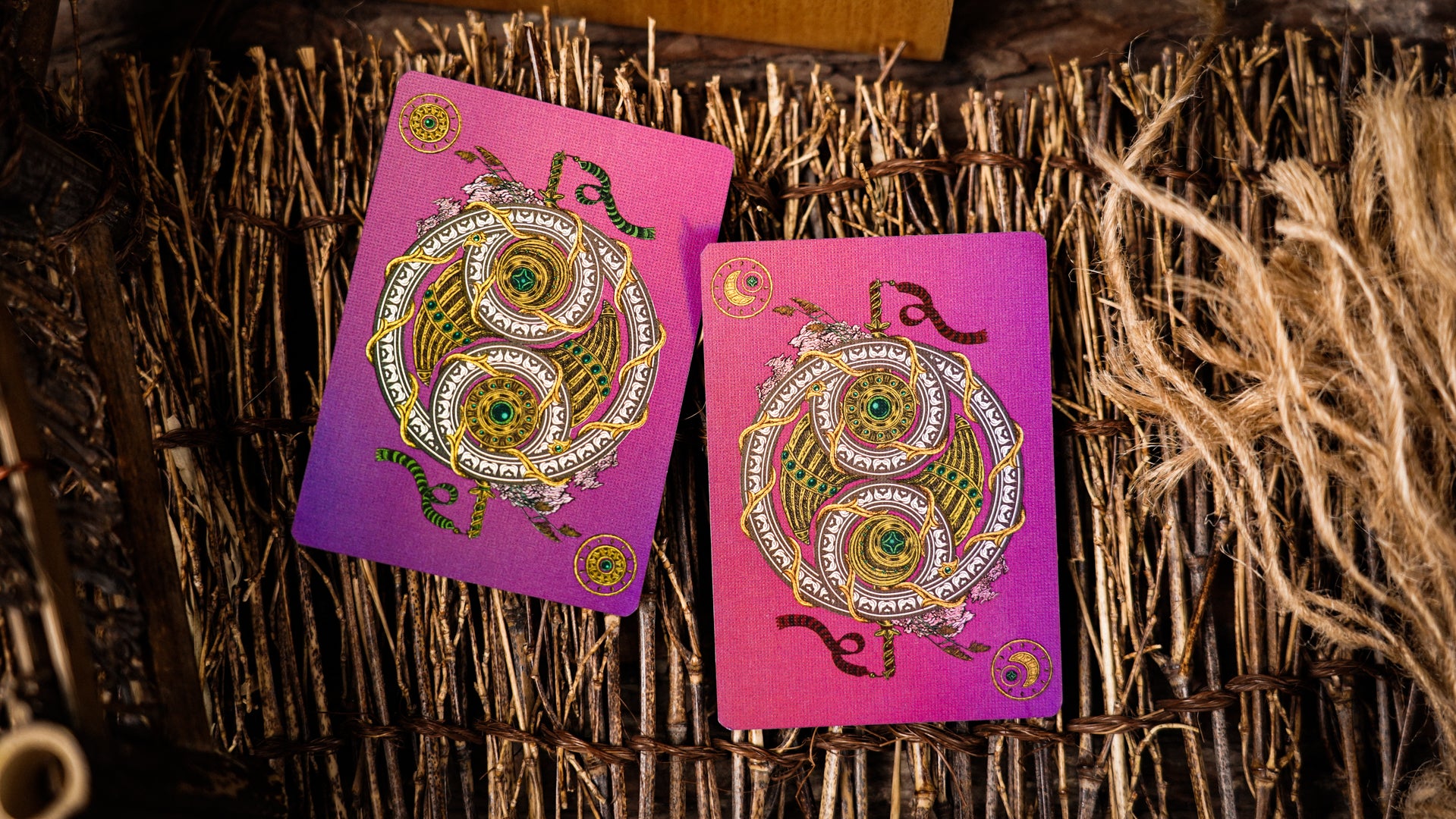 White Tiger Gilded Playing Cards Deluxe Beech Boxset Playing Cards by Ark Playing Cards