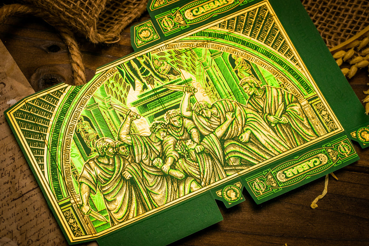 Caesar Playing Cards - Green Edition Playing Cards by Riffle Shuffle Playing Card Company
