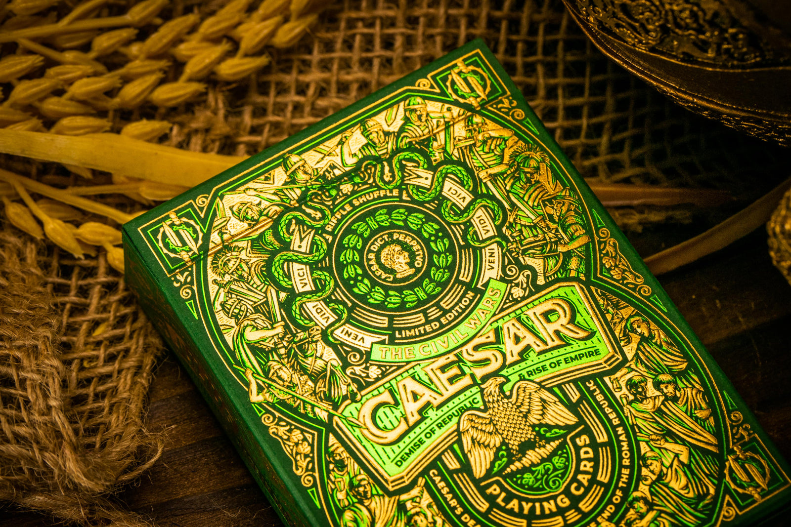 Caesar Playing Cards - Green Edition Playing Cards by Riffle Shuffle Playing Card Company