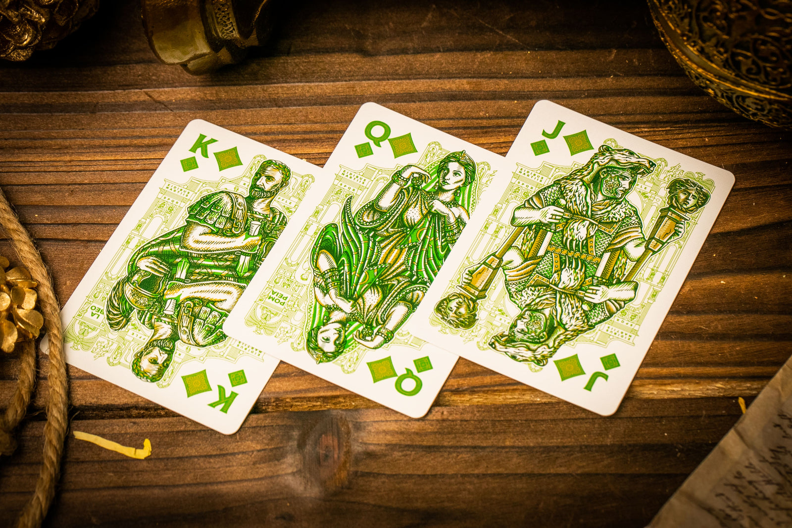 Caesar Playing Cards - Green Edition Playing Cards by Riffle Shuffle Playing Card Company