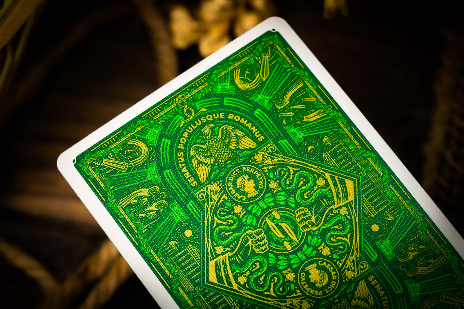 Caesar Playing Cards - Green Edition Playing Cards by Riffle Shuffle Playing Card Company