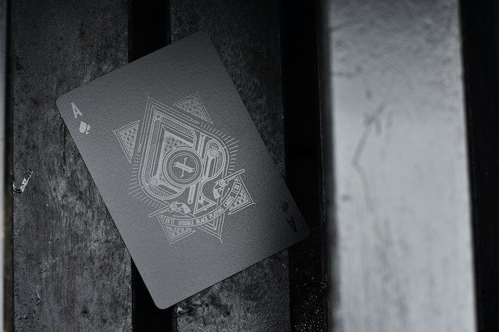Double Black Waterproof Playing Cards by Blackout Brother