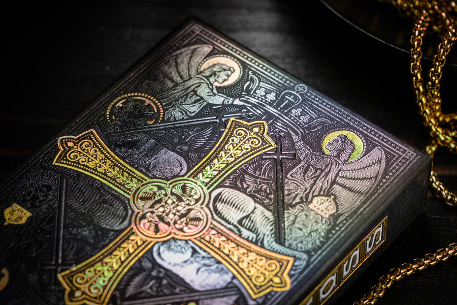 The Cross Playing Cards - Golden Grace Foiled Edition Playing Cards by Riffle Shuffle Playing Card Company
