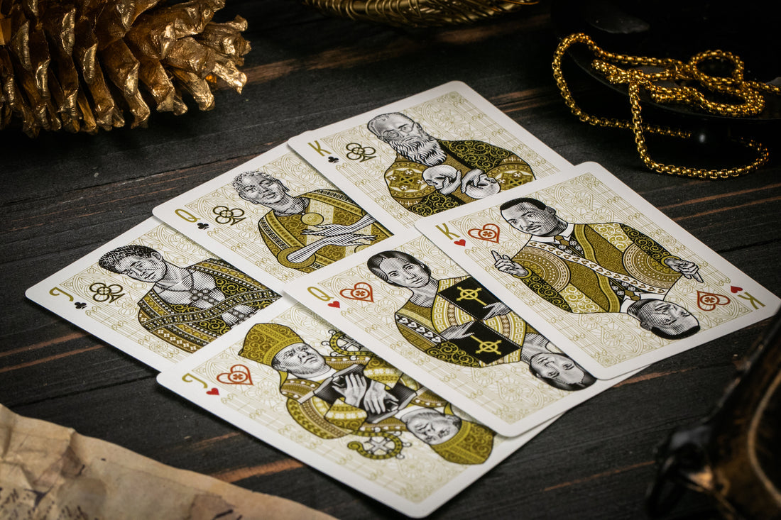 The Cross Playing Cards - Golden Grace Foiled Edition Playing Cards by Riffle Shuffle Playing Card Company