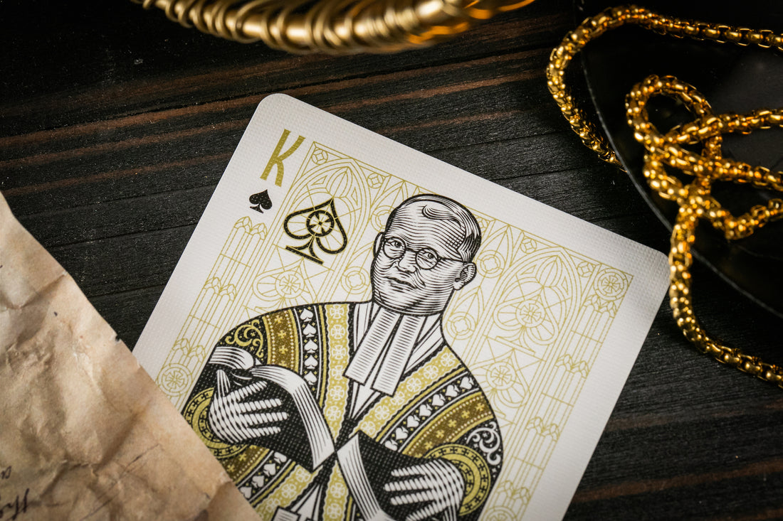 The Cross Playing Cards - Golden Grace Foiled Edition Playing Cards by Riffle Shuffle Playing Card Company