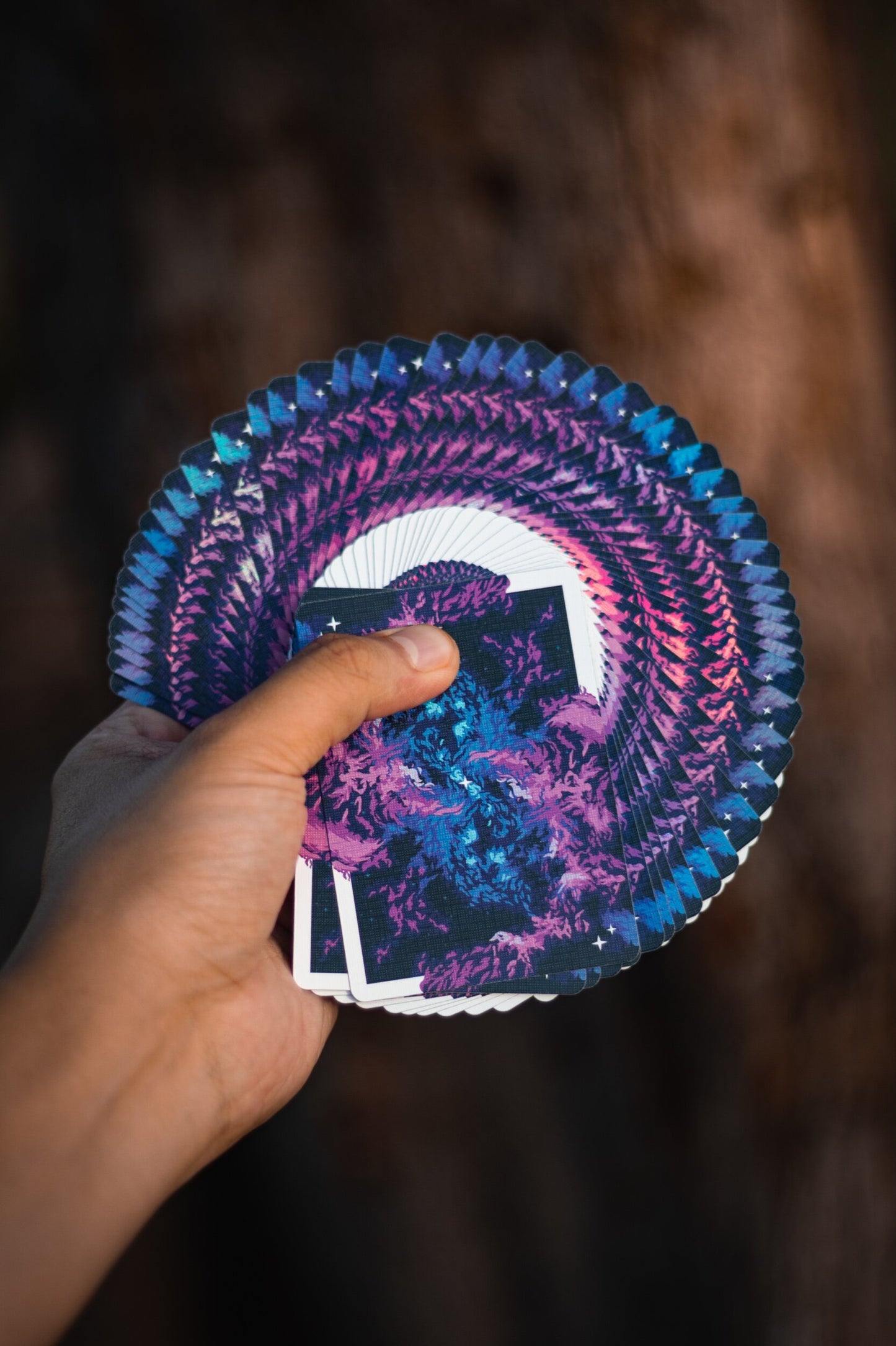 Holographic Foiled Nebula Playing Cards Playing Cards by Emily Sleights