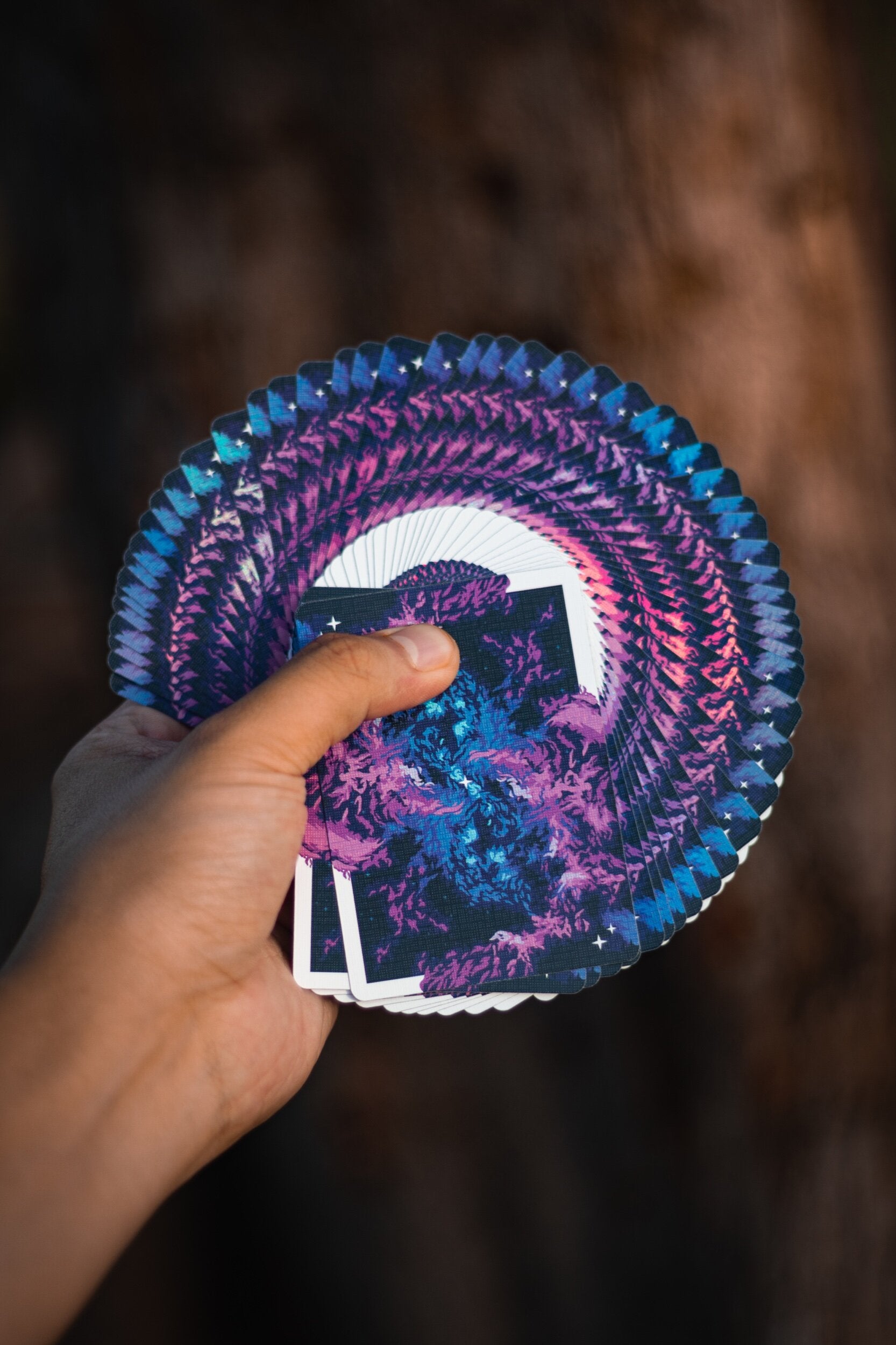 Holographic Foiled Nebula Playing Cards  Rare Playing Cards