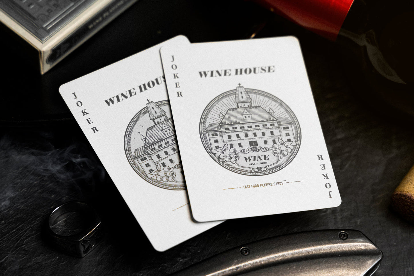 Wine Playing Cards Playing Cards by Fast Food Playing Card Company