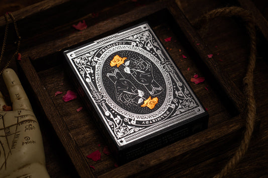 Silver Sable Palmistry Playing Cards Playing Cards by Riffle Shuffle Playing Card Company
