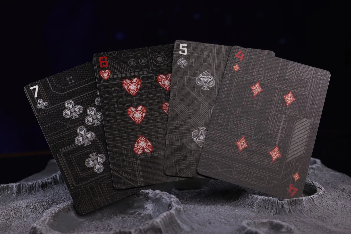 Black Stellar Dread Playing Cards - AI Special Edition