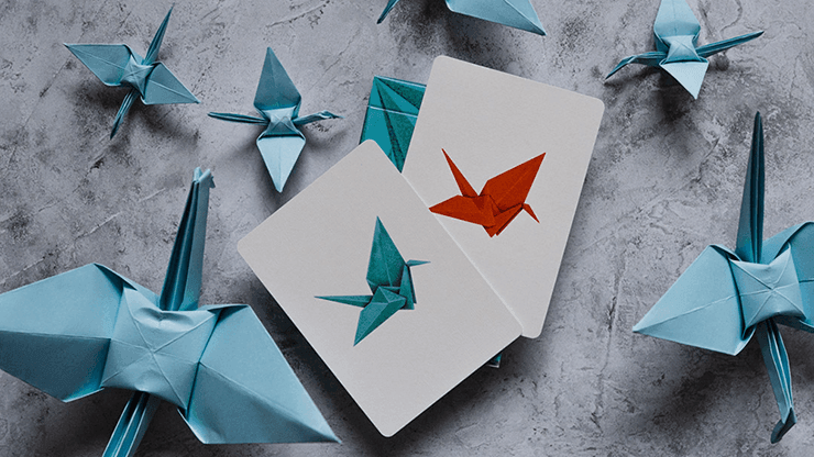 1000 Cranes Playing Cards - V2 Playing Cards by Riffle Shuffle Playing Card Company