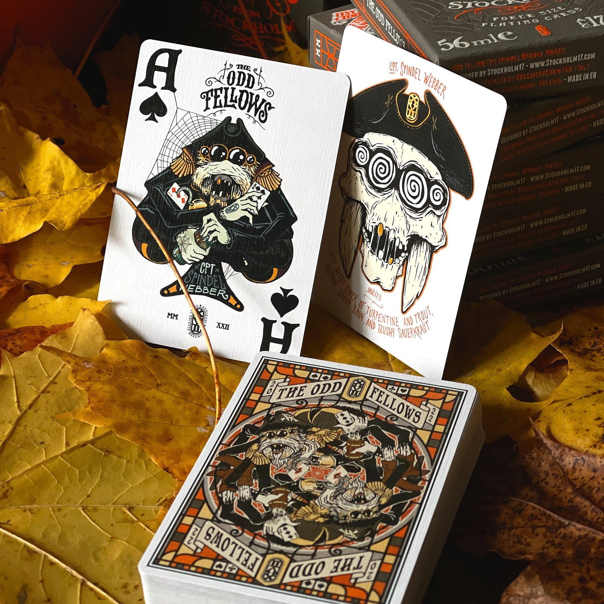 Cpt Spindel Webber - Odd Fellows Playing Cards Playing Cards by Stockholm 17