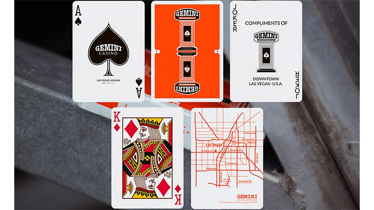 Gemini Casino Orange Playing Cards by Gemini