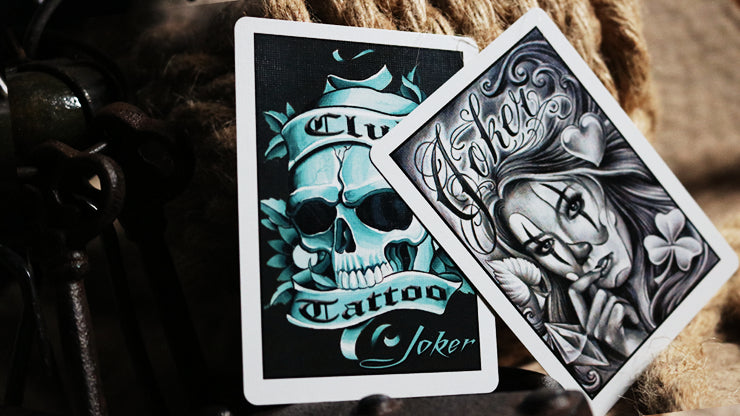 Orange Bicycle Club Tattoo Playing Cards Playing Cards by US Playing Card Co.